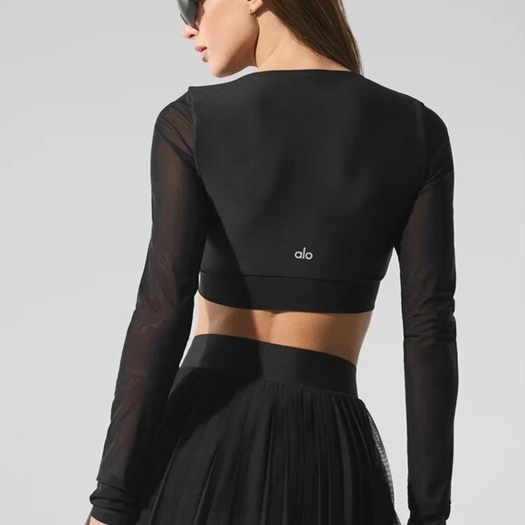 Alo Yoga Mesh Divine Long Sleeve Bra - Picture 2 of 6